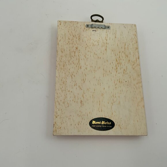 Vintage Merri-Mates Painted Birds, Pink Flowers, Pink Wood 7 1/2" Tall - Picture 3 of 5